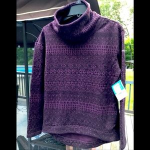 Columbia Cowl Neck Fleece Lined Pullover Sweater